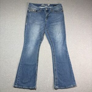Seven7 Jeans Women's Size 16 Bootcut Mid Rise Embellished (35x31.5)